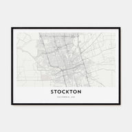 Stockton Map Landscape Poster