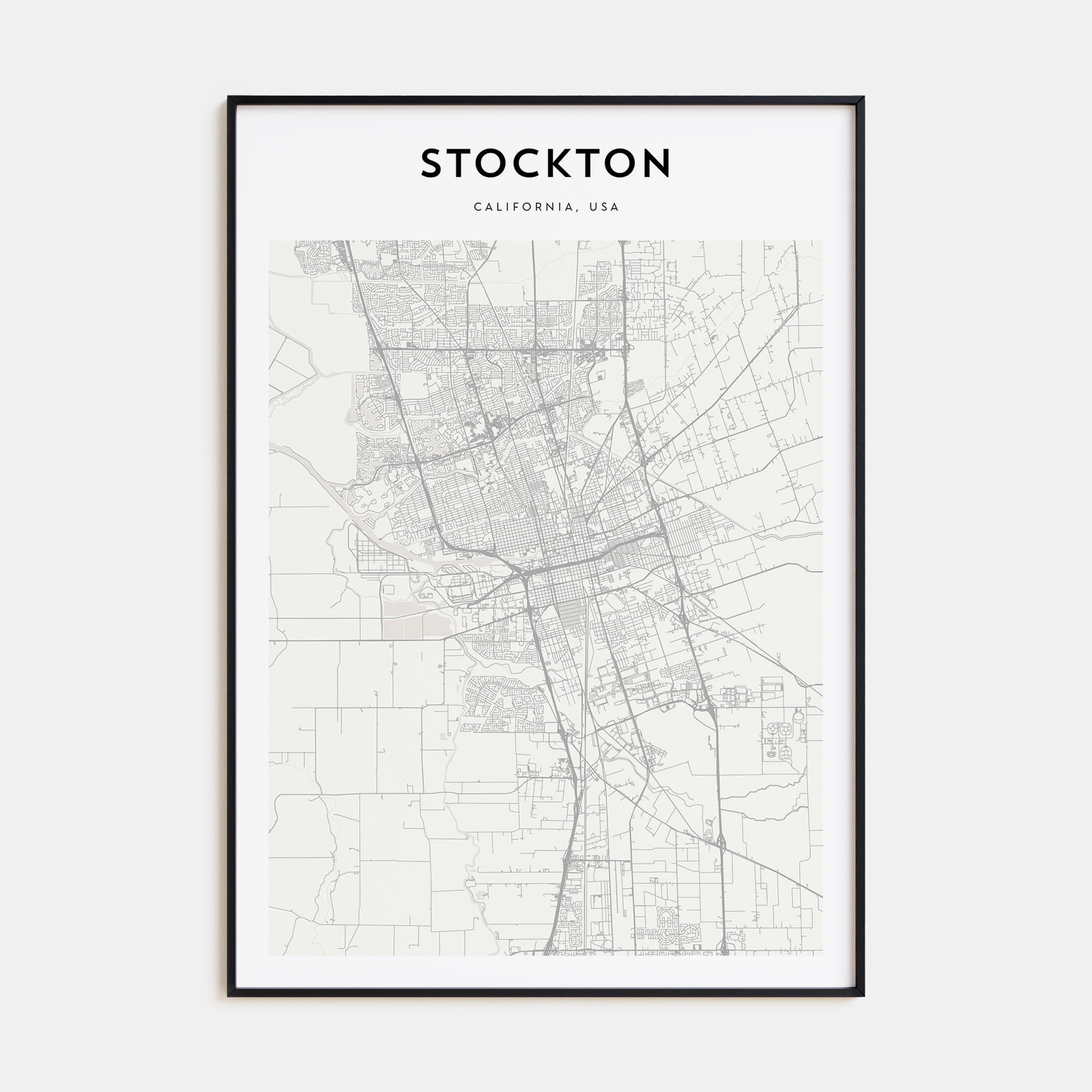 Stockton Map Portrait Poster