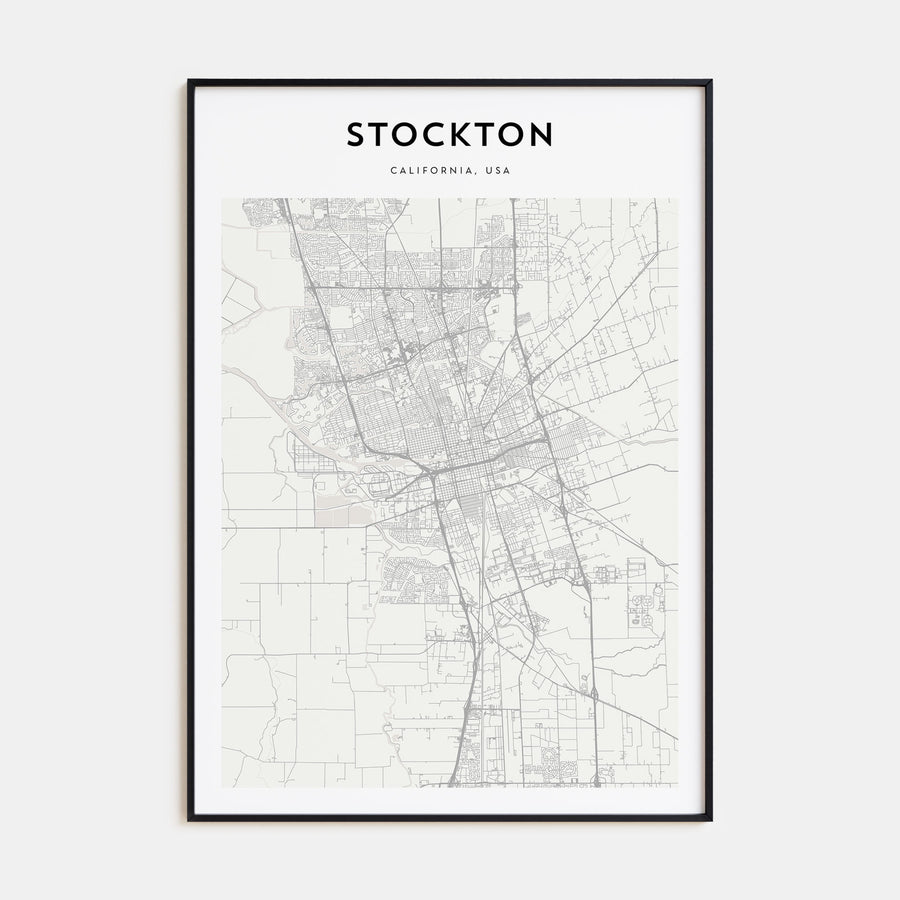 Stockton Map Portrait Poster