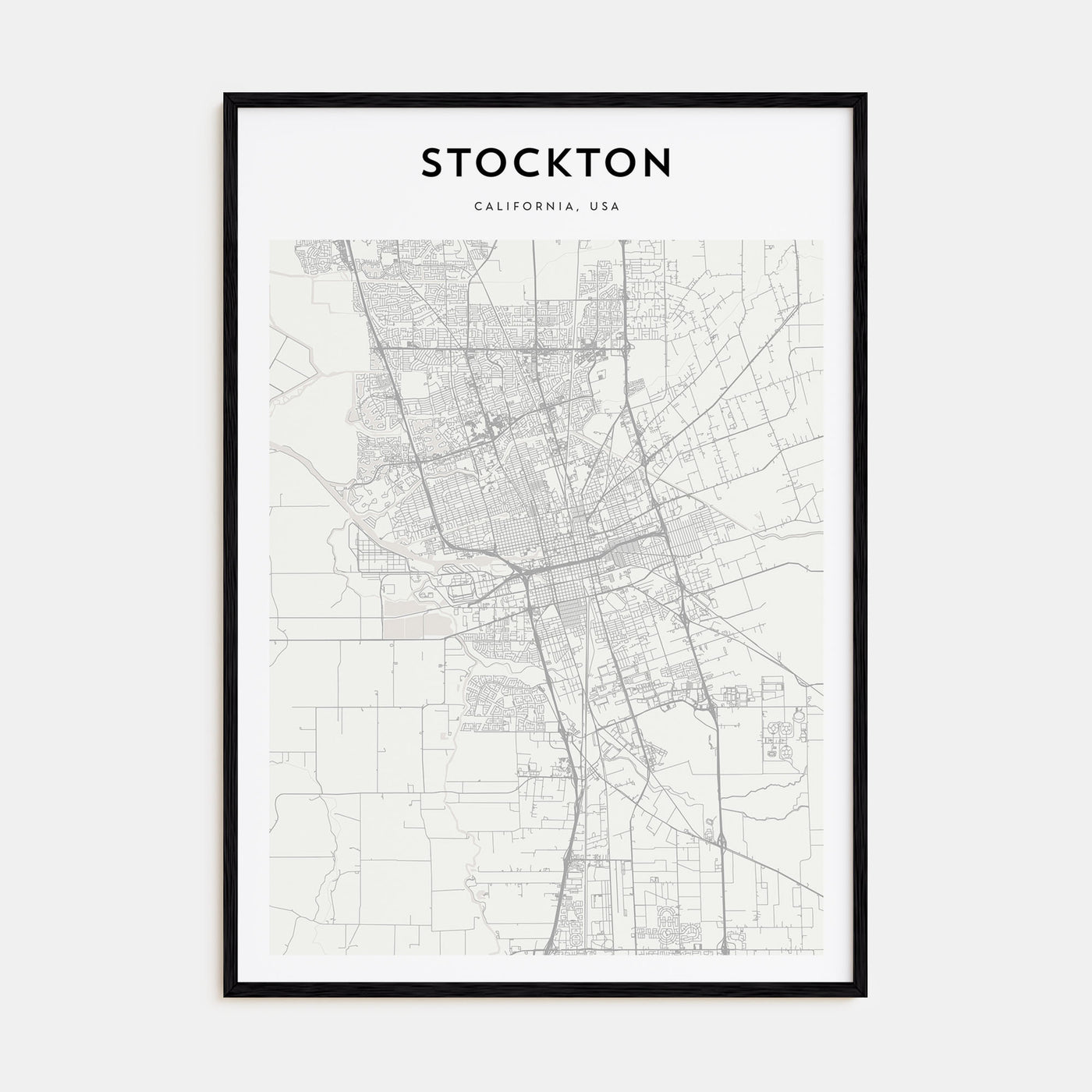 Stockton Map Portrait Poster