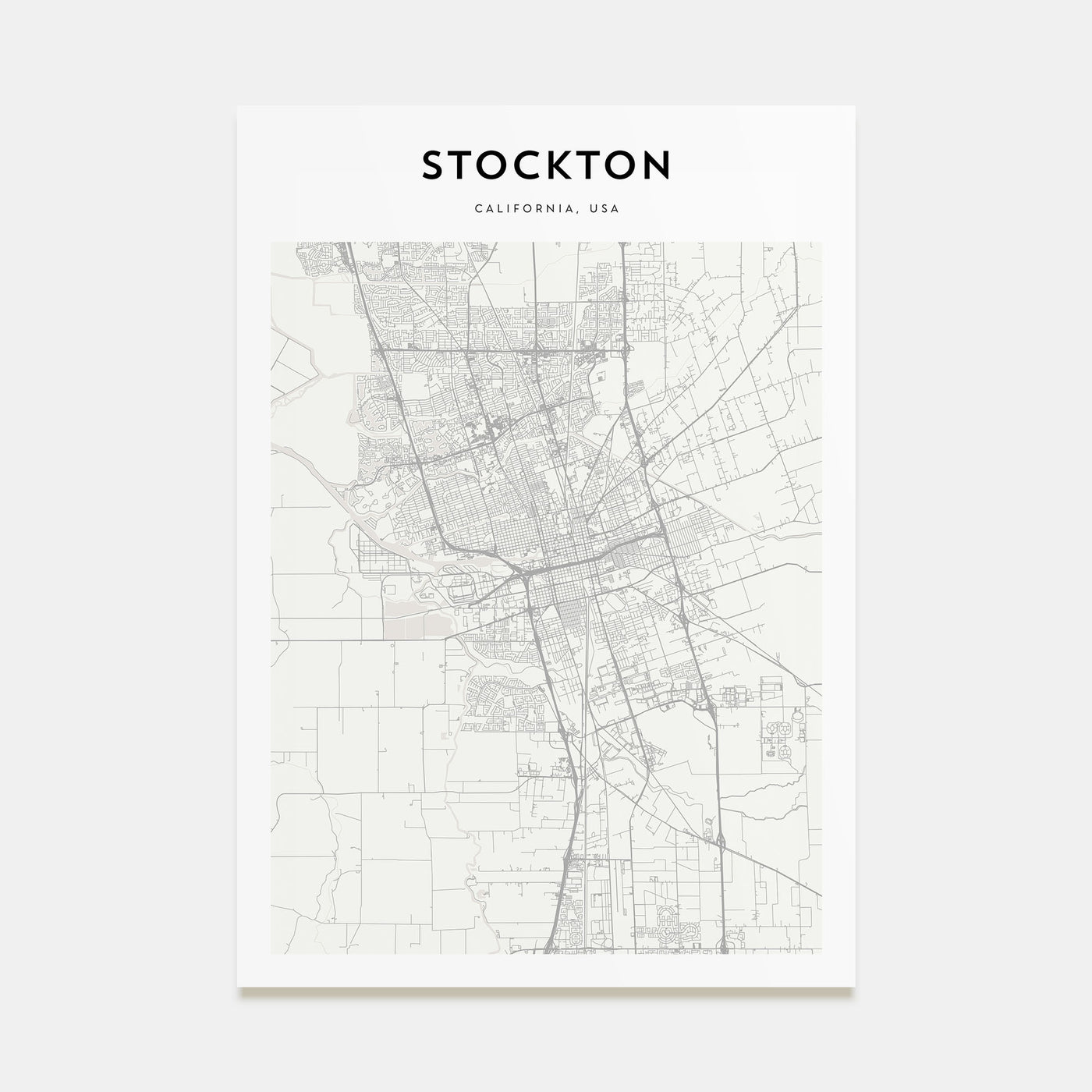 Stockton Map Portrait Poster