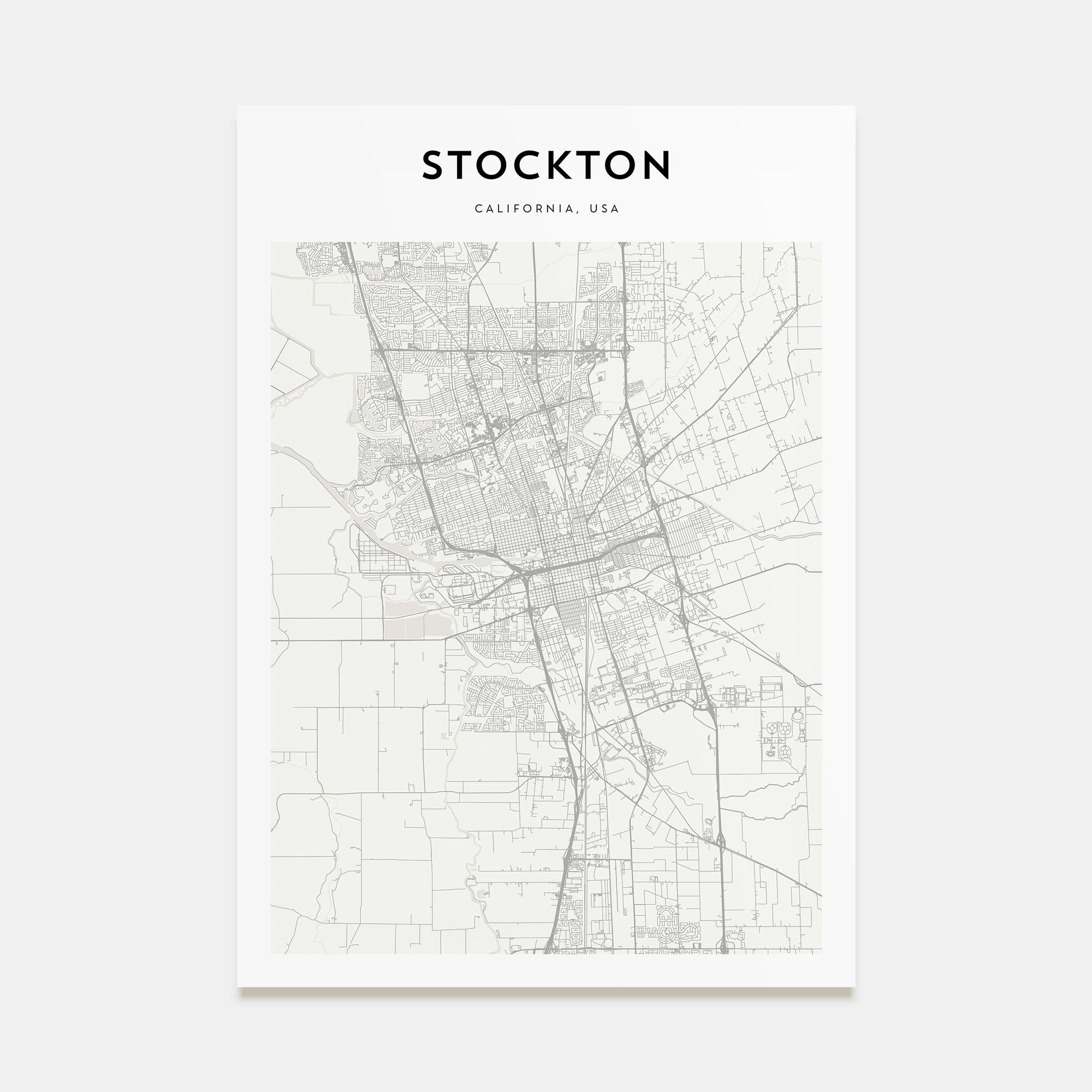 Stockton Map Portrait Poster