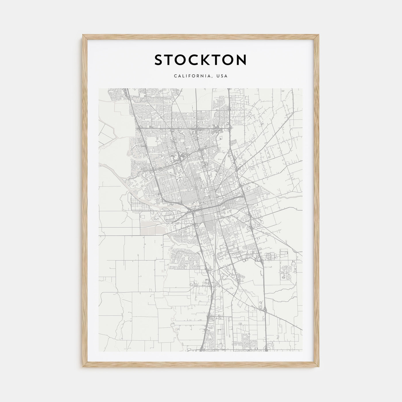 Stockton Map Portrait Poster