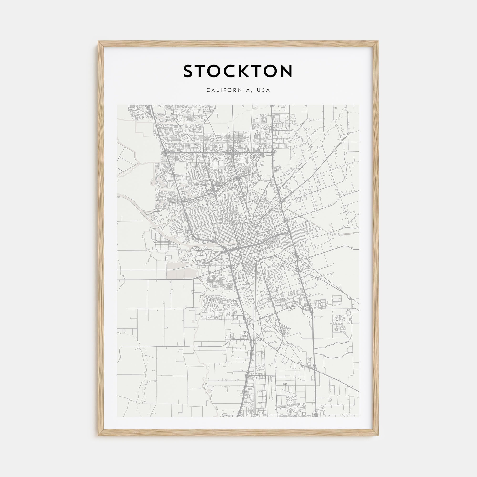 Stockton Map Portrait Poster