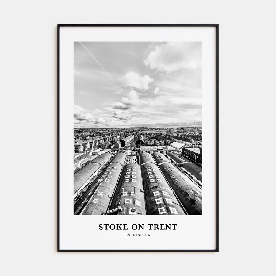 Stoke-on-Trent Portrait B&W Poster