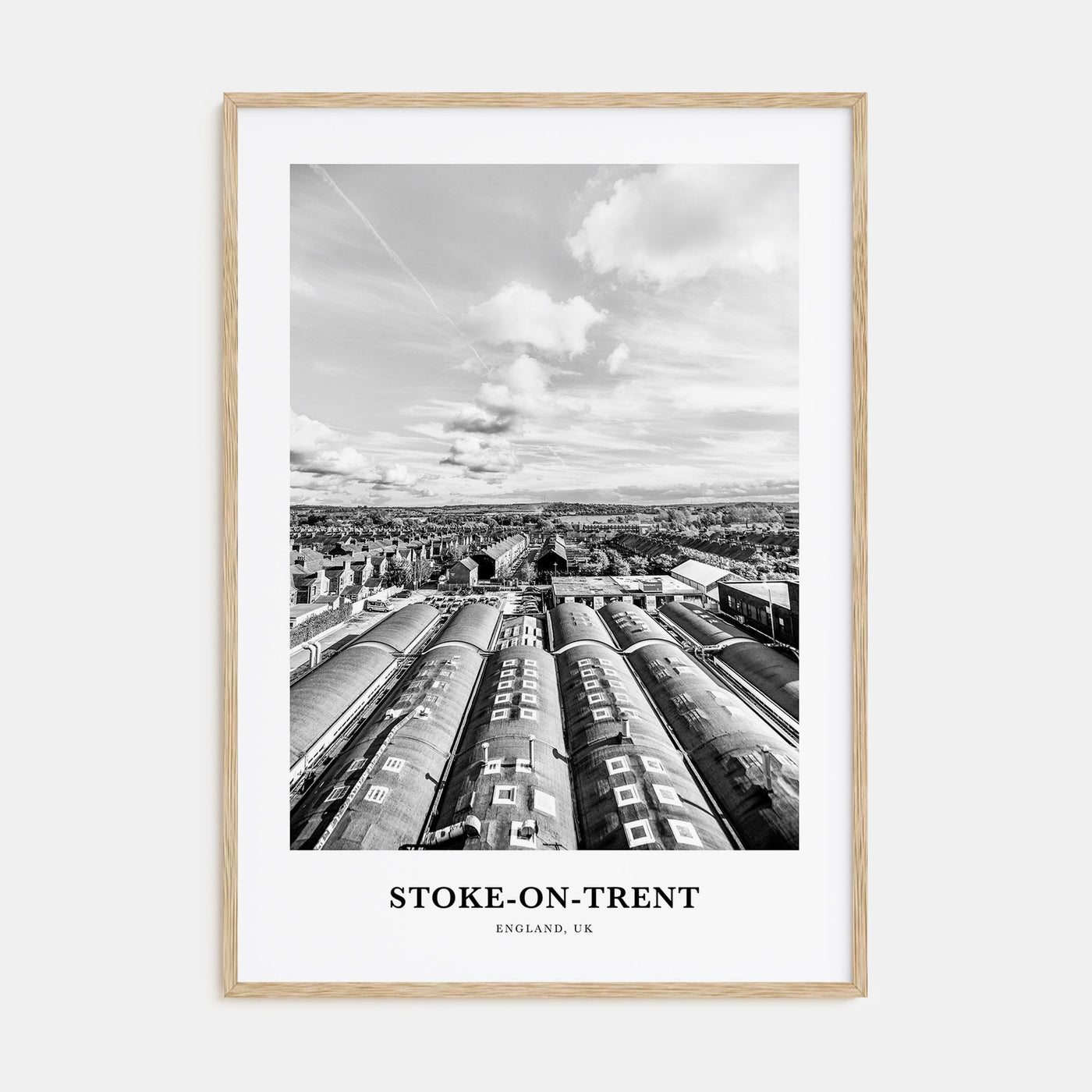 Stoke-on-Trent Portrait B&W Poster