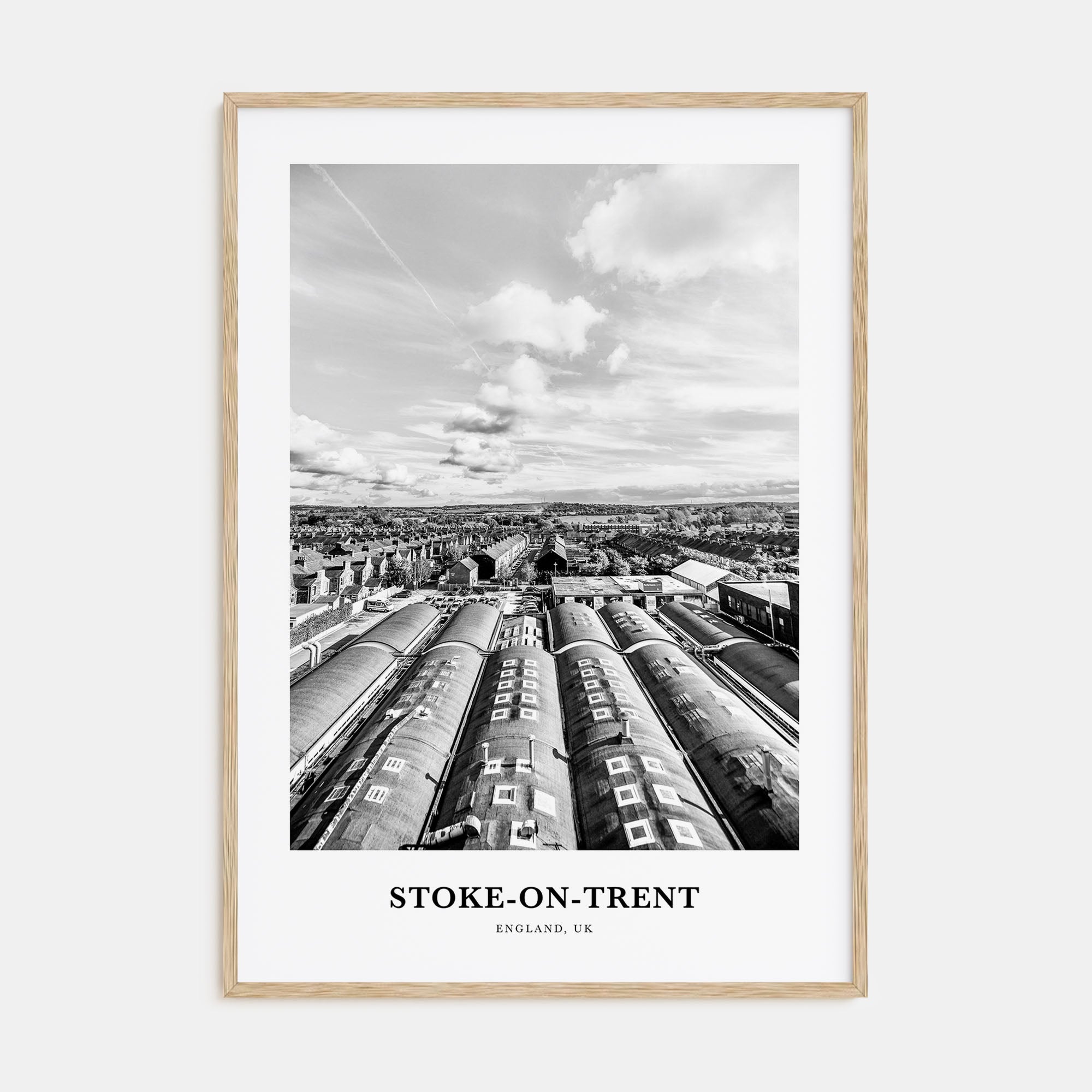 Stoke-on-Trent Portrait B&W Poster