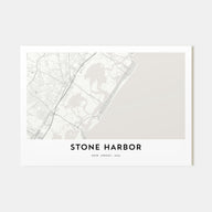 Stone Harbor Map Landscape Poster