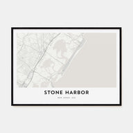Stone Harbor Map Landscape Poster