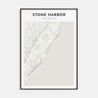 Stone Harbor Map Portrait Poster