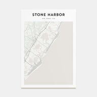 Stone Harbor Map Portrait Poster