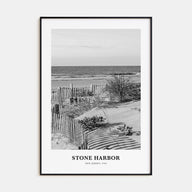 Stone Harbor Portrait B&W Poster