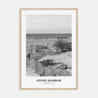 Stone Harbor Portrait B&W Poster