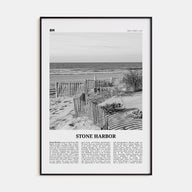 Stone Harbor Travel B&W Poster