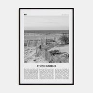 Stone Harbor Travel B&W Poster