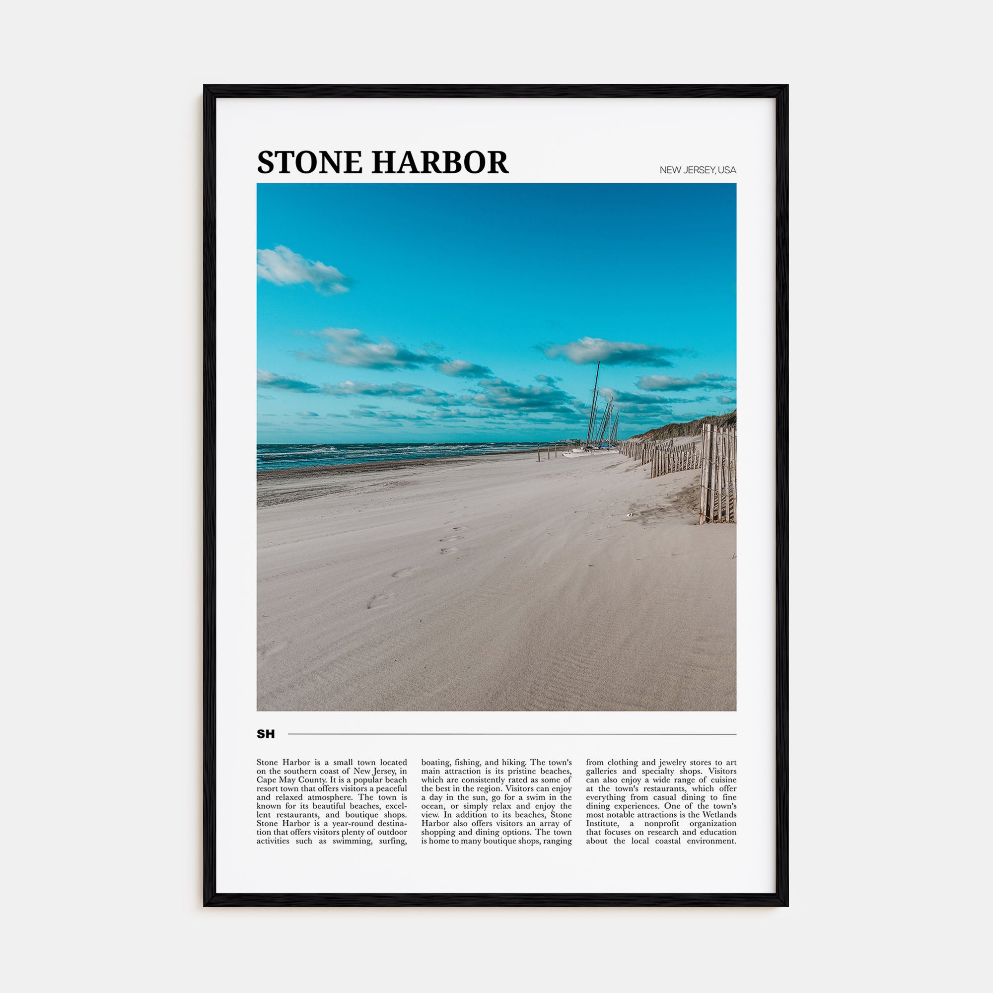 Stone Harbor Travel Color Poster