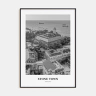 Stone Town Portrait B&W Poster