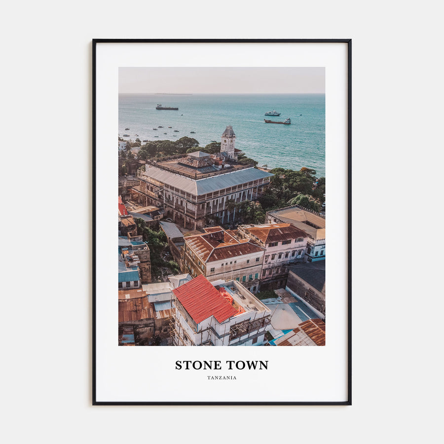 Stone Town Portrait Color Poster