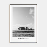 Stonehenge Portrait B&W Poster