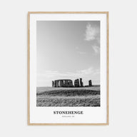 Stonehenge Portrait B&W Poster