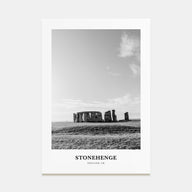 Stonehenge Portrait B&W Poster