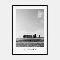 Stonehenge Portrait B&W Poster