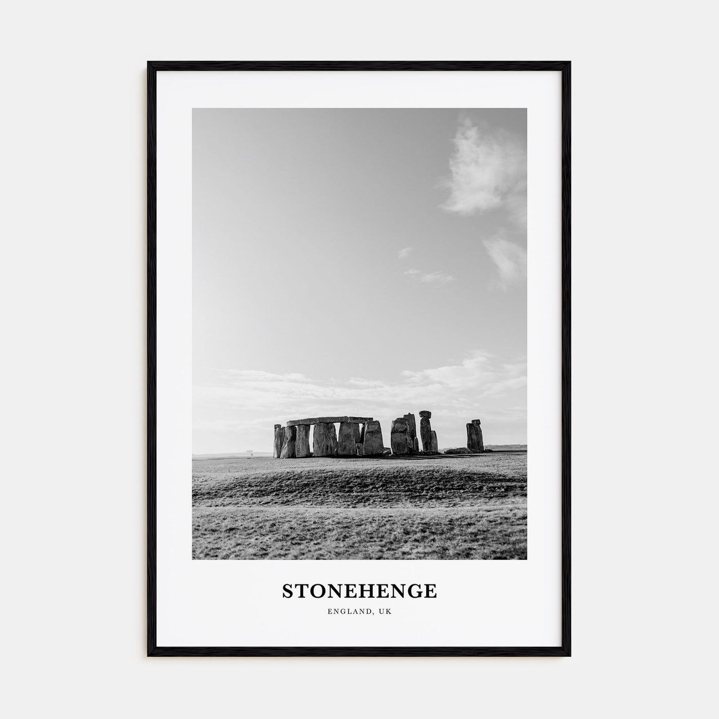 Stonehenge Portrait B&W Poster