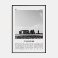 Stonehenge Travel B&W Poster