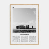 Stonehenge Travel B&W Poster