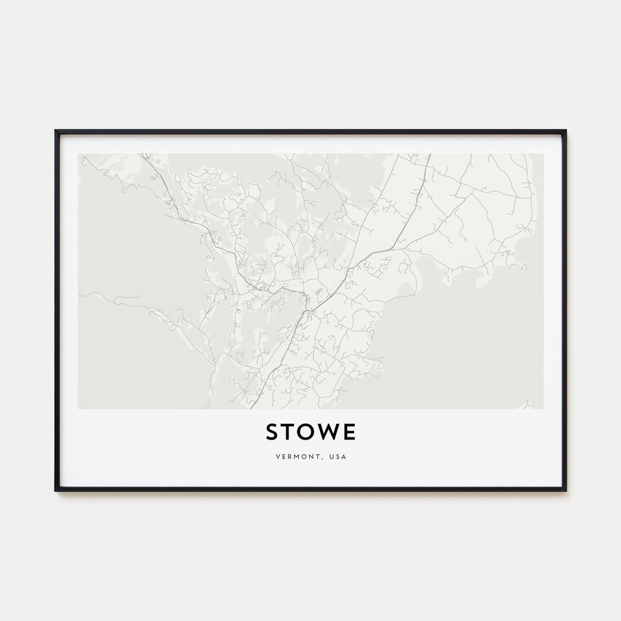 Stowe Map Landscape Poster