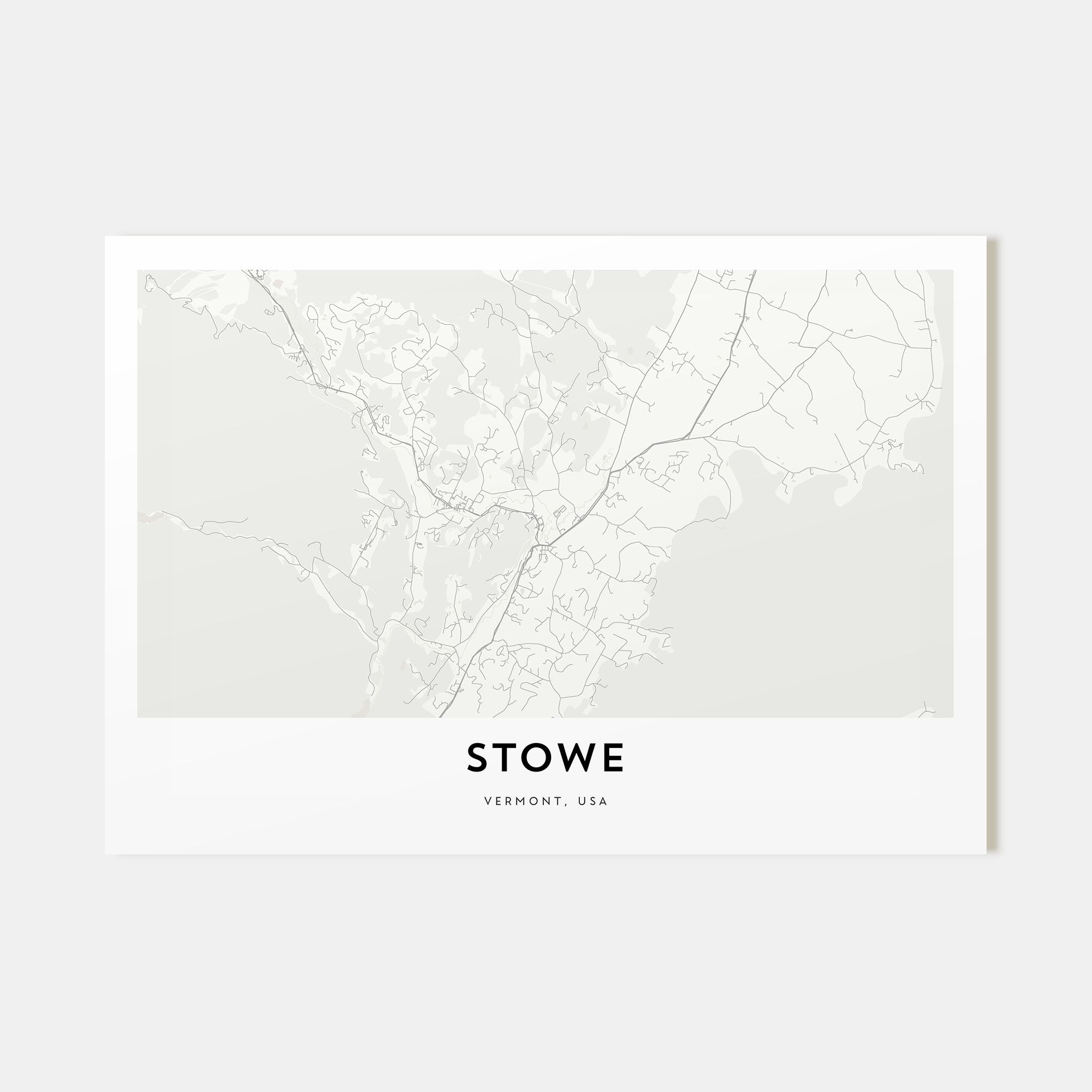 Stowe Map Landscape Poster
