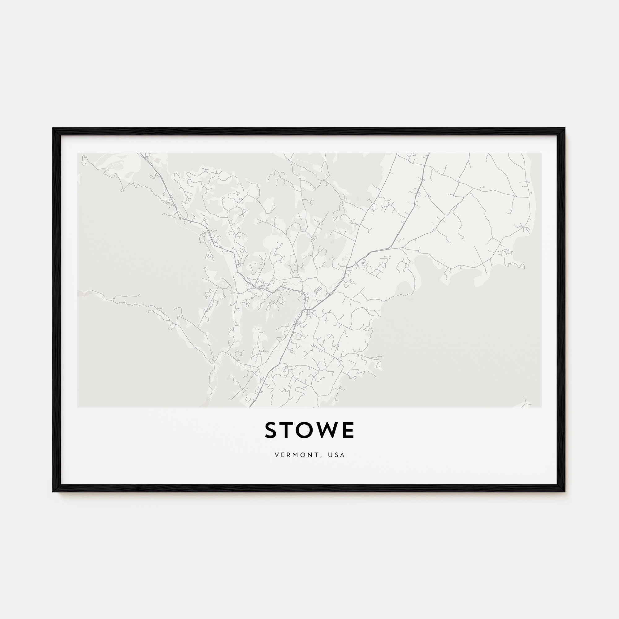 Stowe Map Landscape Poster
