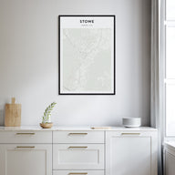 Stowe Map Portrait Poster
