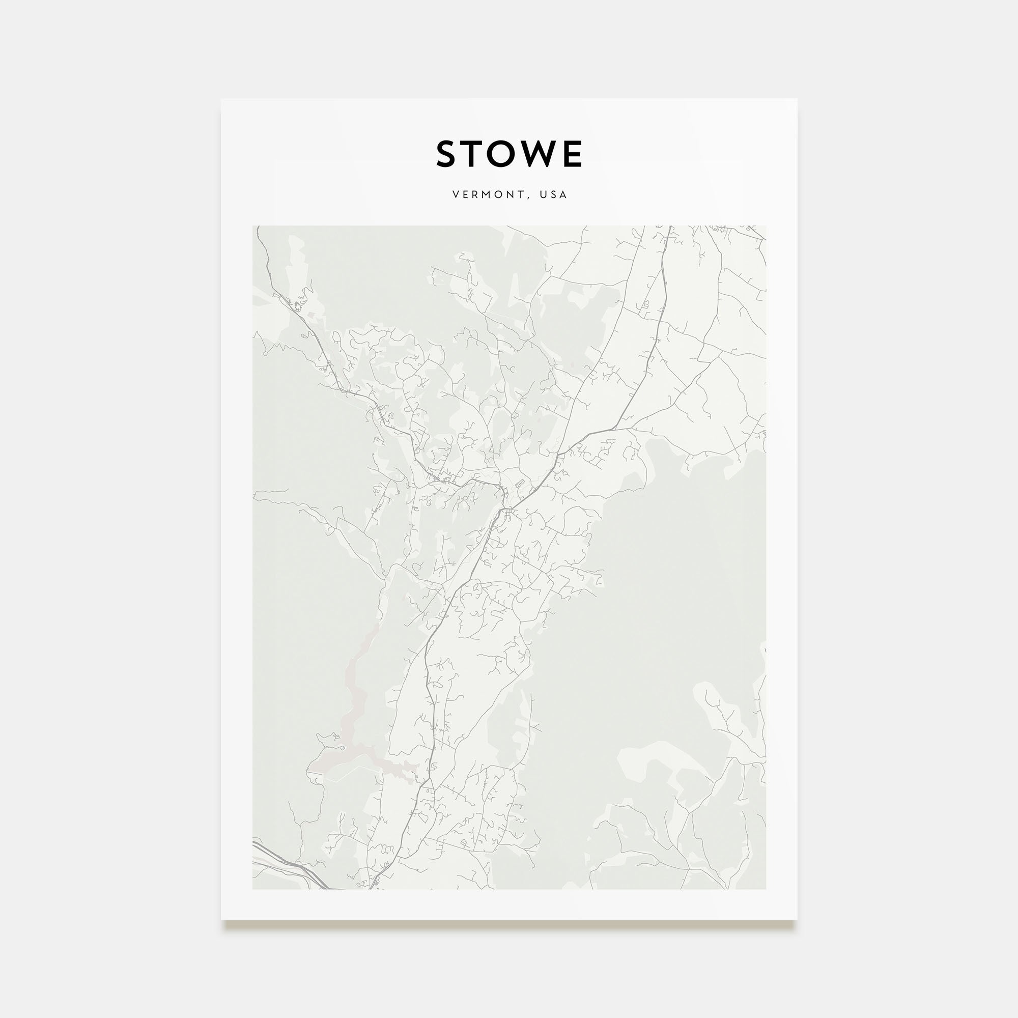 Stowe Map Portrait Poster