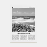 Stradbroke Island Travel B&W Poster