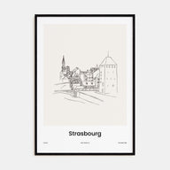 Strasbourg Drawn Poster