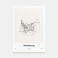 Strasbourg Drawn Poster