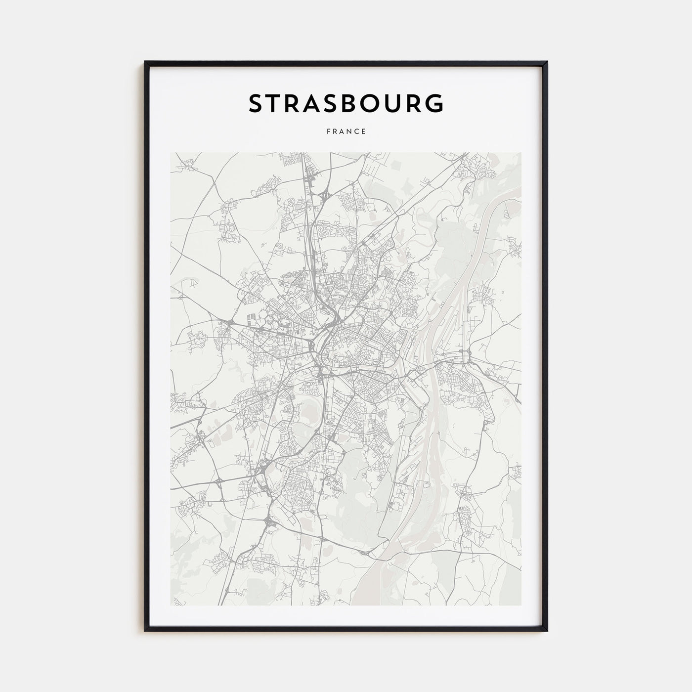 Strasbourg Map Portrait Poster