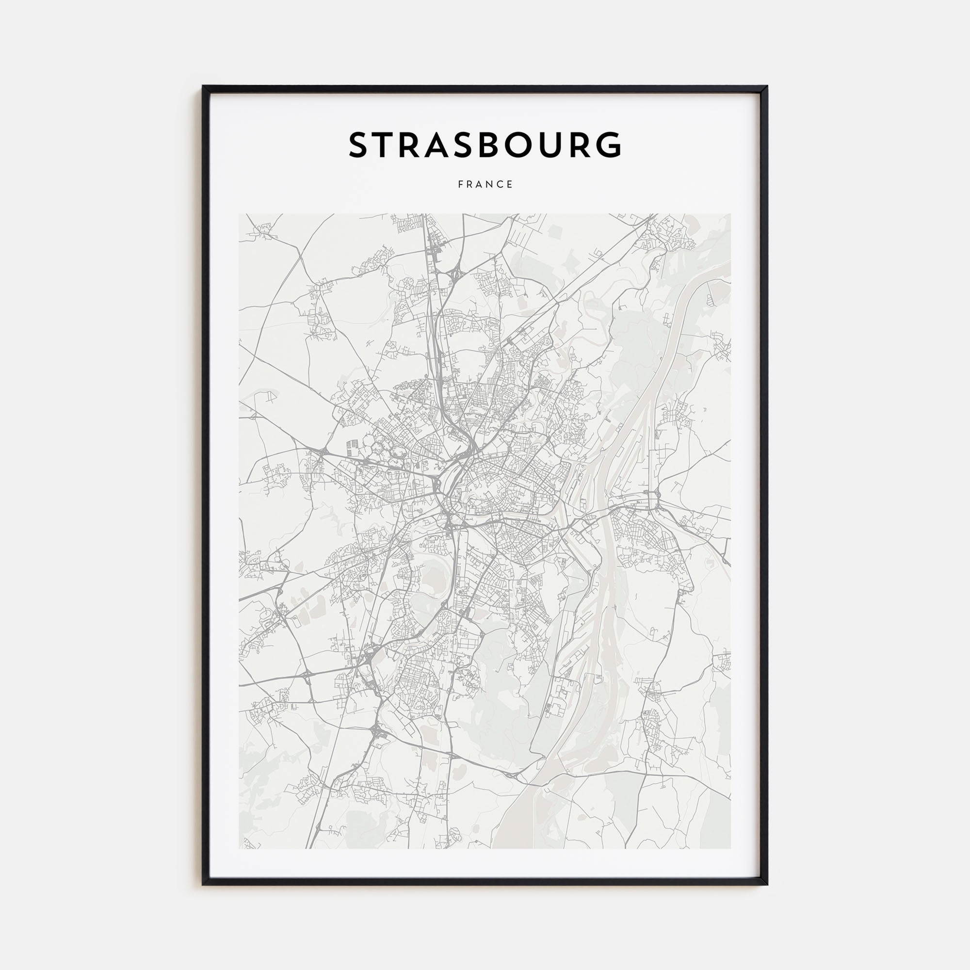 Strasbourg Map Portrait Poster