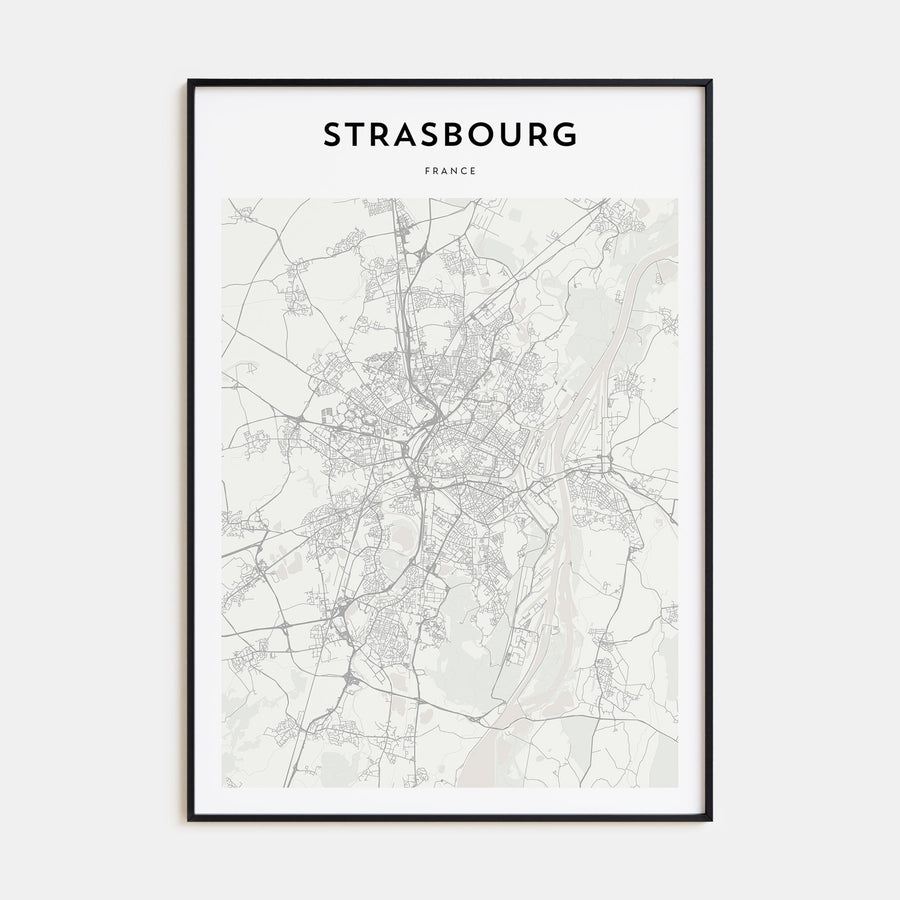 Strasbourg Map Portrait Poster
