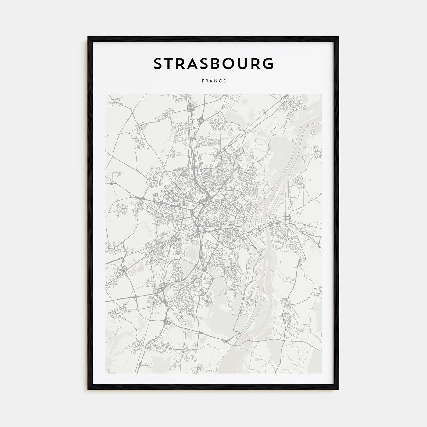 Strasbourg Map Portrait Poster