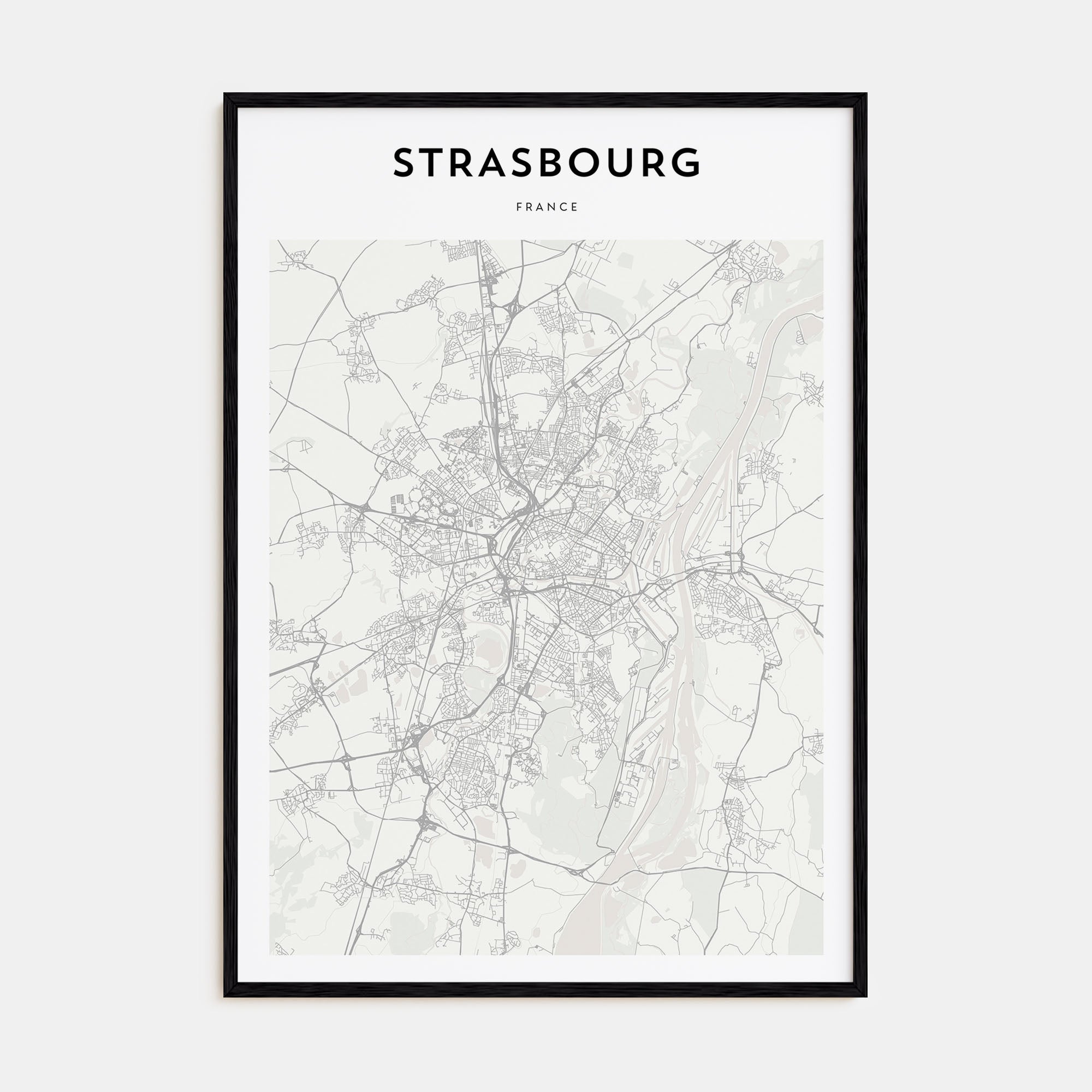Strasbourg Map Portrait Poster