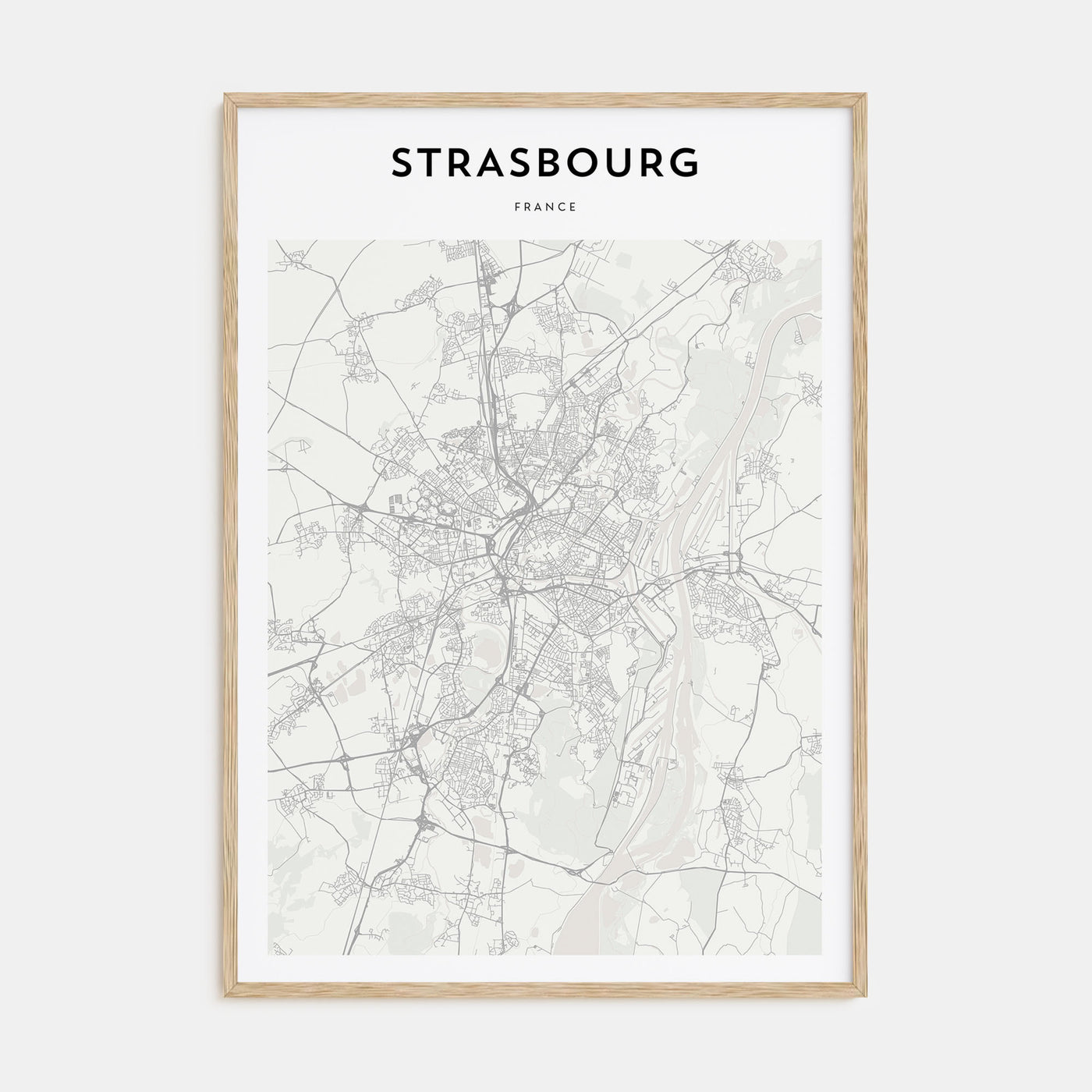Strasbourg Map Portrait Poster