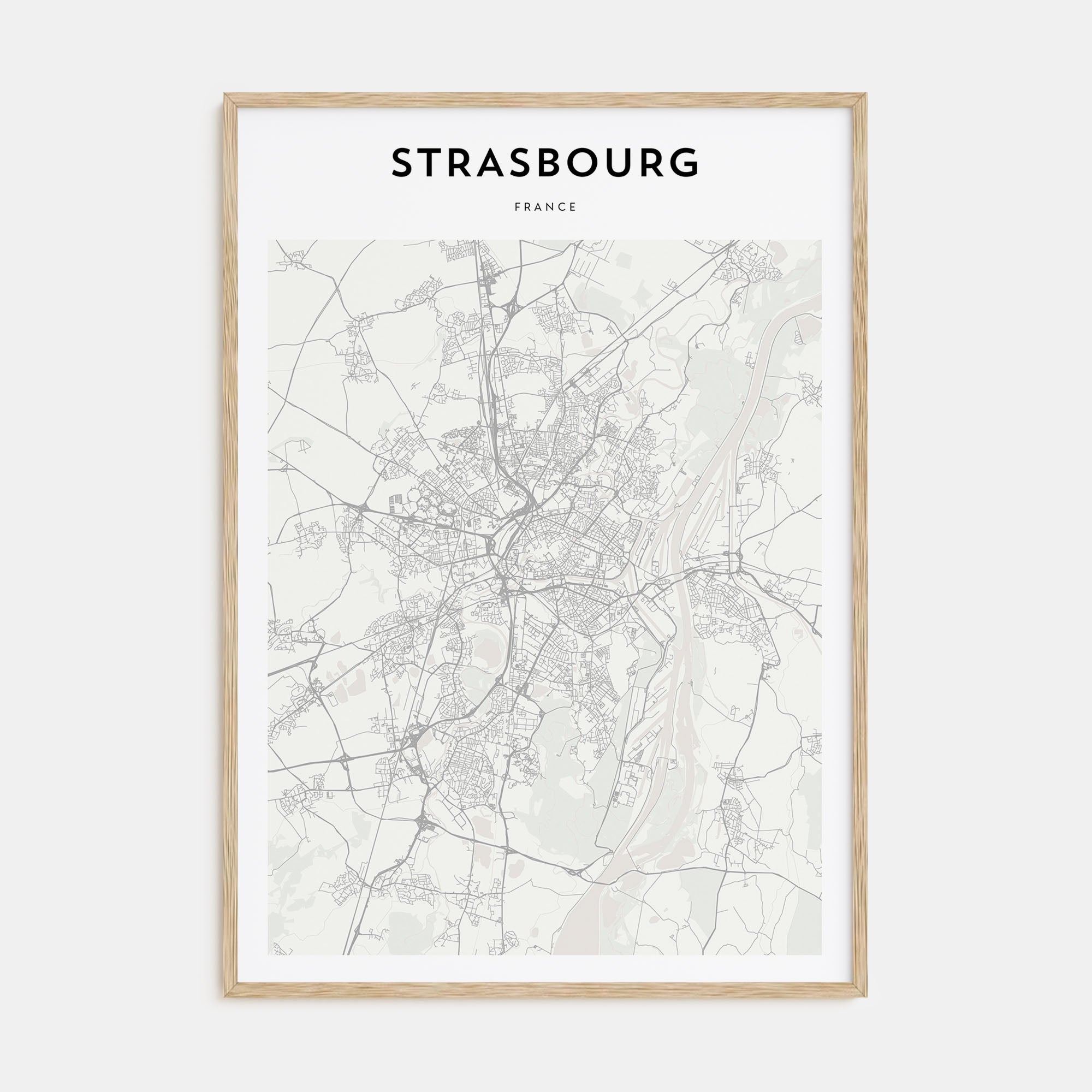 Strasbourg Map Portrait Poster
