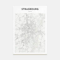 Strasbourg Map Portrait Poster