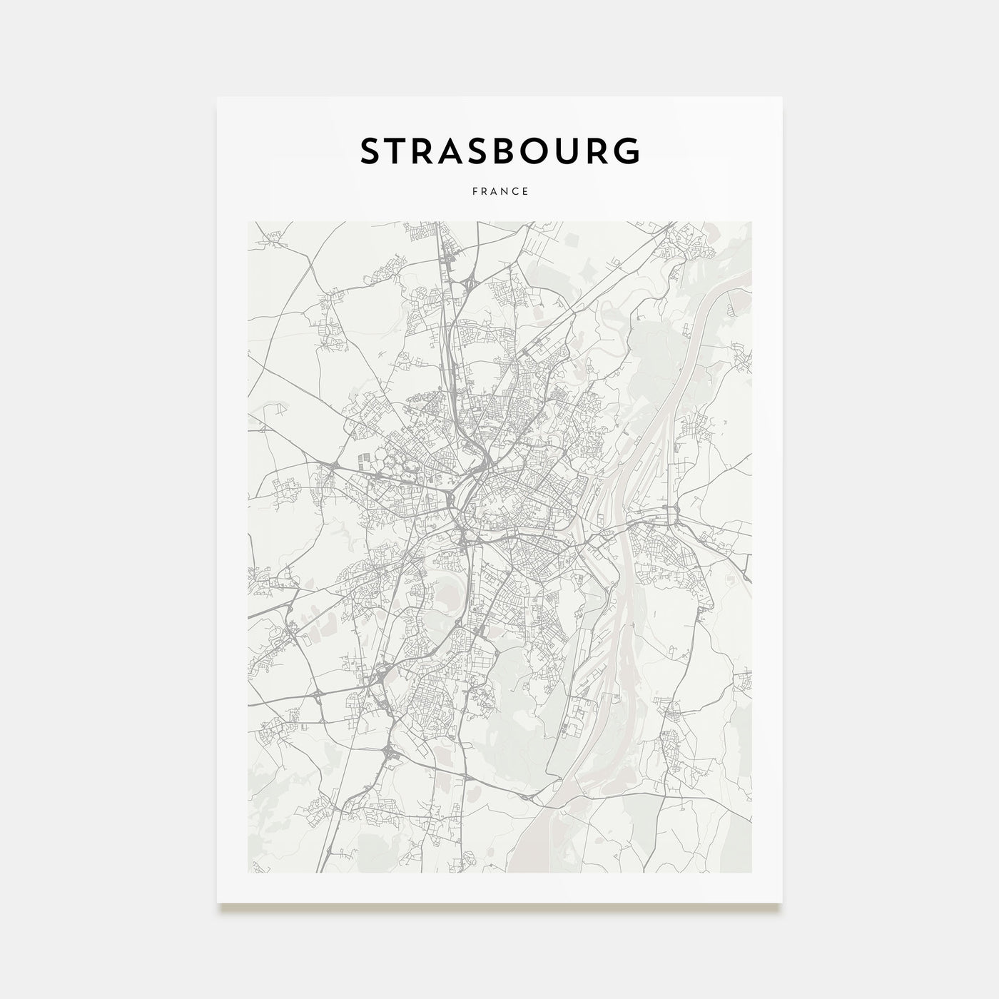 Strasbourg Map Portrait Poster
