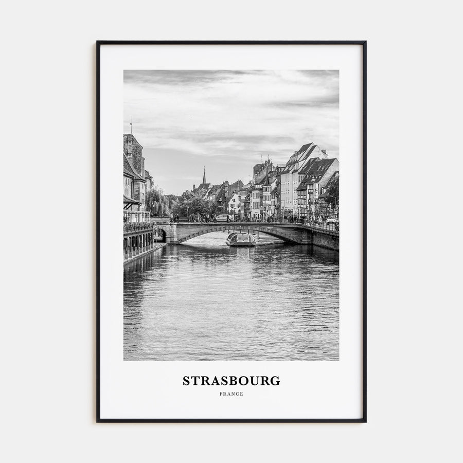 Strasbourg Portrait B&W Poster