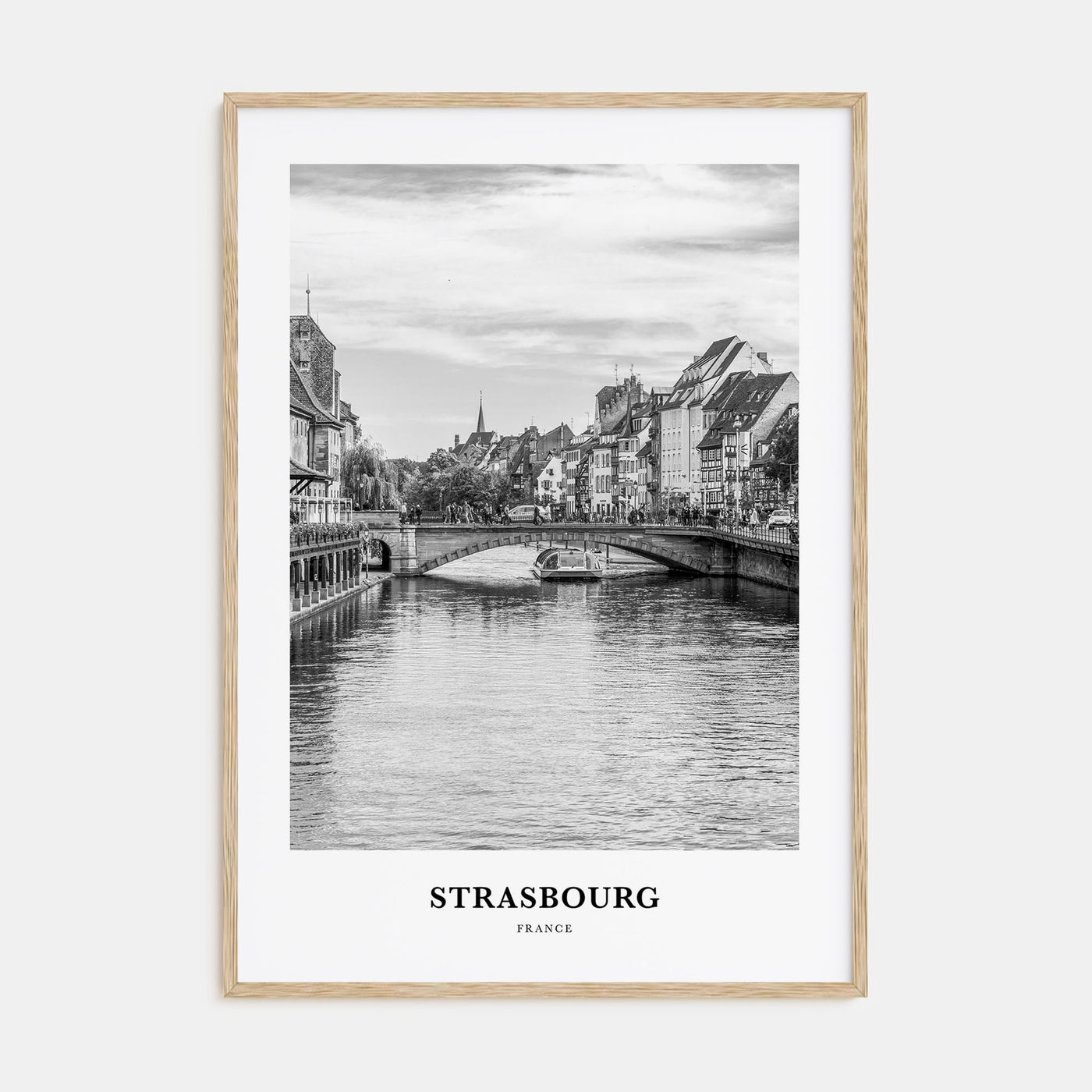 Strasbourg Portrait B&W Poster