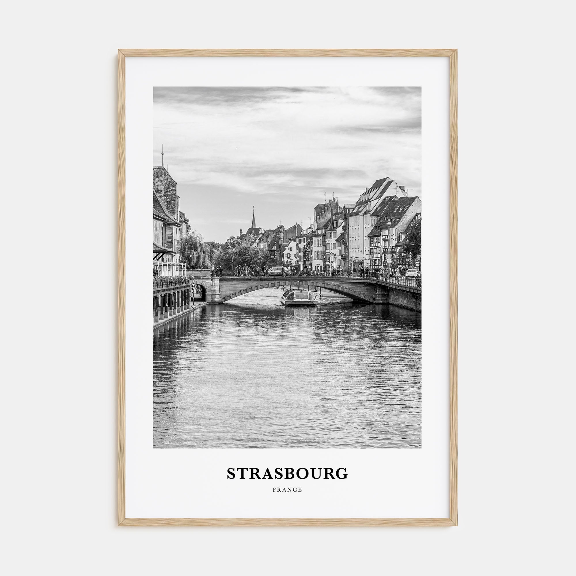 Strasbourg Portrait B&W Poster