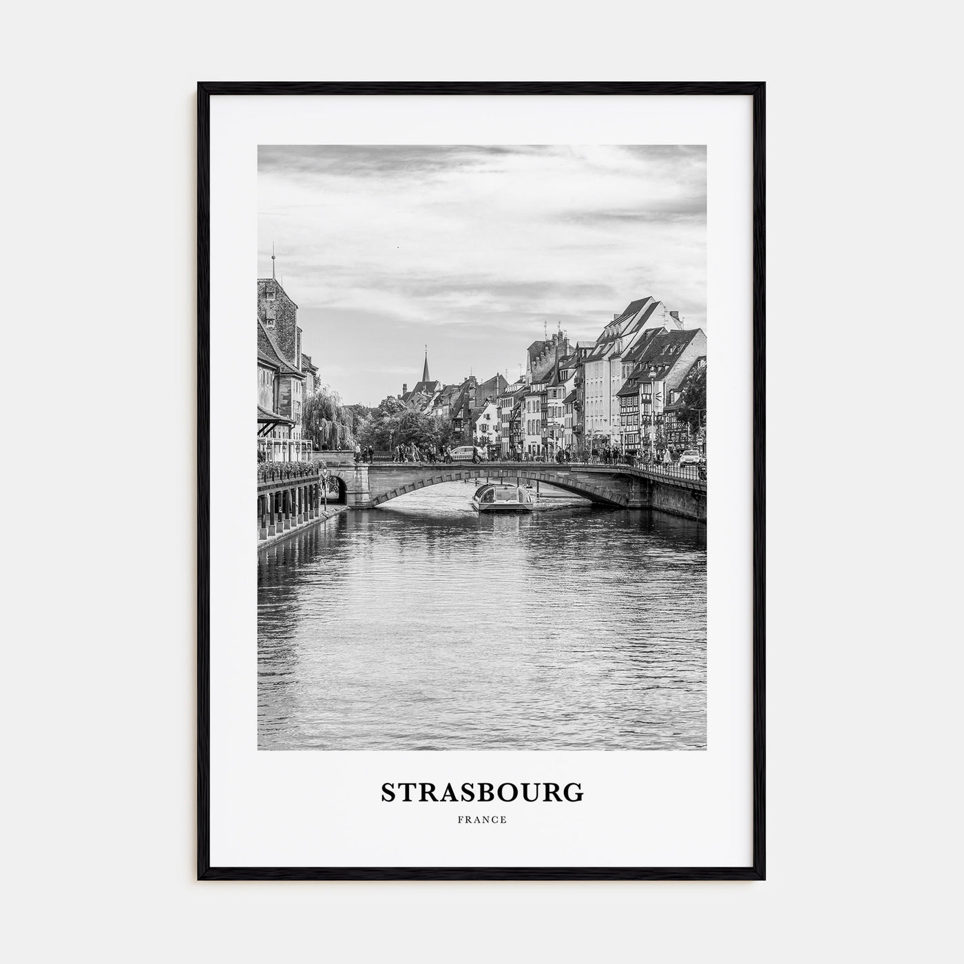 Strasbourg Portrait B&W Poster